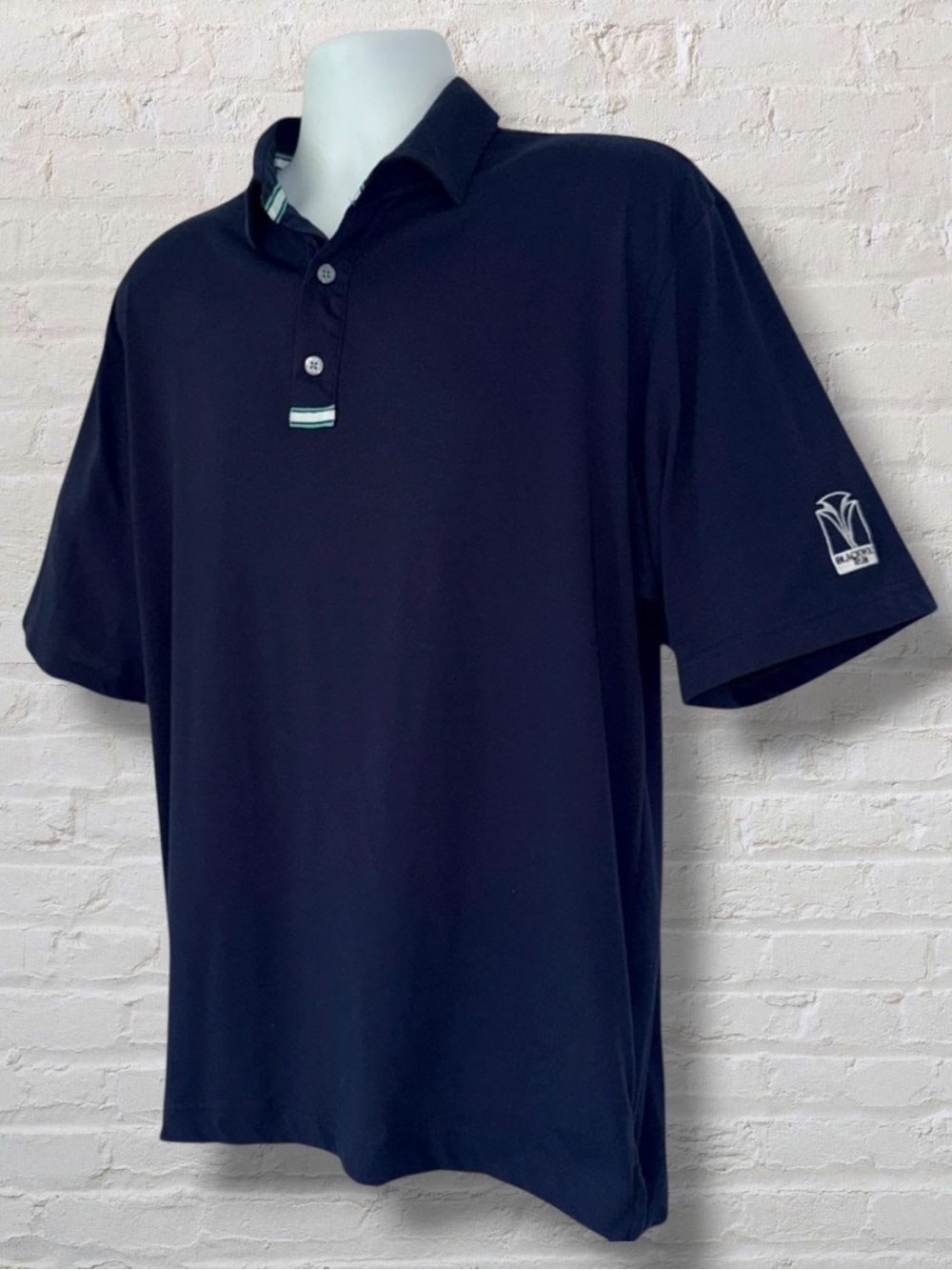FootJoy FJ Navy Performance Golf Polo Blackwolf Run Kohler Resort Logo Men’s L
